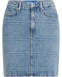 Karl Lagerfeld - Patchwork Denim Mini Skirt - Lyst