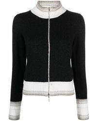 Barrie - Mottled Zip-Up Cashmere Cardigan - Lyst