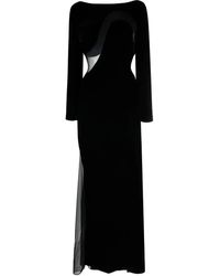 Tom Ford - Mesh-Panelled Velvet Gown - Lyst