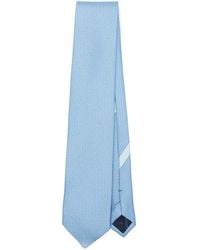 Ferragamo - Gancini Monogram Print Silk Tie - Lyst