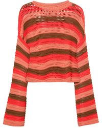 La DoubleJ - Chunky stripe crop sweater,chunky gestreifter crop sweater - Lyst