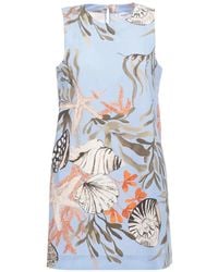 Marella - Sultano Seashell-Print Sleeveless Mini Dress - Lyst