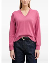 Benetton - V-Neck Ribbed-Trim Sweater - Lyst