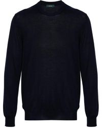 Zanone - Cashmere-Sil Crew-Neck Sweater - Lyst