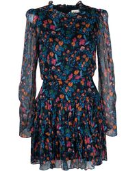 Saloni - Ava-B Kleid mit Blumen-Print - Lyst