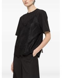 Nissa - Lace-Panel T-Shirt - Lyst
