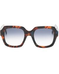 Andy Wolf - Tortoiseshell-Effect Square-Frame Sunglasses - Lyst
