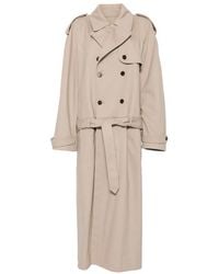 Marie Adam-Leenaerdt - Double-Breasted Belted Trench Coat - Lyst