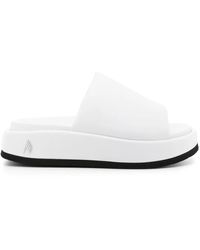 The Attico - Mia フラットフォーム レザーサンダル - Lyst