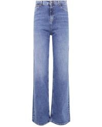 Twinset - Light-Wash Straight-Leg Jeans - Lyst