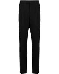 Lardini - Mid-rise Crepe Tailored Trousers - Lyst