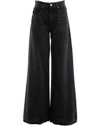 PAIGE - Denim Jeans Met Wijde Pijpen - Lyst