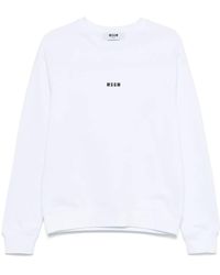 MSGM - Crewneck Sweatshirt With Logo - Lyst