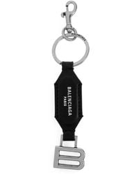 Balenciaga - Logo-Print B-Logo Keychain - Lyst