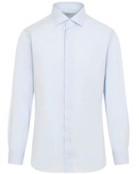 Brioni - Long-Sleeve Cotton Shirt - Lyst