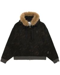 Aape By A Bathing Ape - Aapeunvs Camouflage-Print Faux-Fur-Trim Hoodie - Lyst