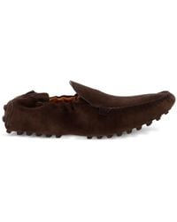 Tod's - Pebble-Textured Suede Loafers - Lyst