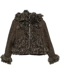 Sacai - Fringe-Trimmed Hooded Jacket - Lyst
