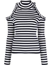 Monse - Cold-Shoulder Striped Jumper - Lyst