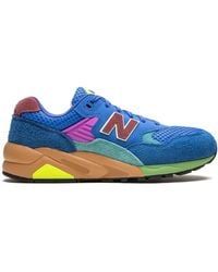 New Balance - 580 Og /Bright Lapis/Washed Burgundy" Suede Sneakers - Lyst