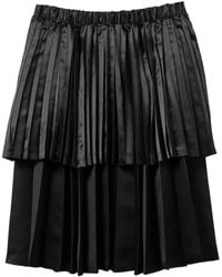 COMME DES GARÇON BLACK - Pleated Midi Skirt - Lyst