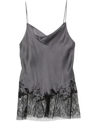 Carine Gilson - Lace-Trim Silk Camisole - Lyst