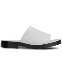 Ferragamo - Plain Leather Flat Mules - Lyst