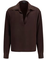 Tom Ford - Silk Long-Sleeve Top - Lyst