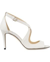 Jimmy Choo - Emily Sandalen mit überkreuzten Riemen 85mm - Lyst