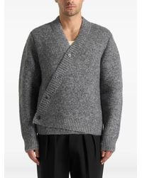 Manière De Voir - Dani Asymmetric Brushed Knit Cardigan - Lyst