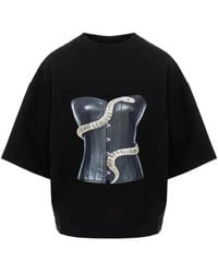 Hamza - Eva Snake Corset T-Shirt - Lyst