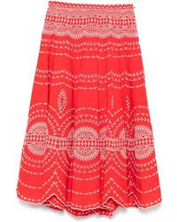 Charo Ruiz Livvy Midi Skirt in White | Lyst