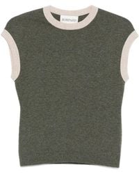 Bompard - Contrast-Trim Short-Sleeve Sweater - Lyst