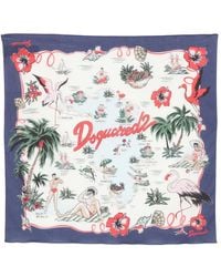 DSquared² - Schal Mit Blumen-Print - Lyst