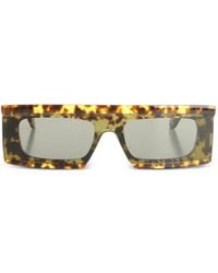 Alaïa - Tortoiseshell-Effect Rectangle-Frame Sunglasses - Lyst
