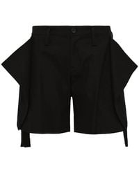 Yohji Yamamoto - Draped-Detail Tailored Shorts - Lyst