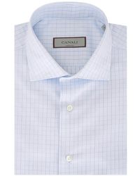 Canali - Geruit Overhemd - Lyst