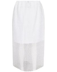 Cecilie Bahnsen - Donna Flower-Embroidered Skirt - Lyst