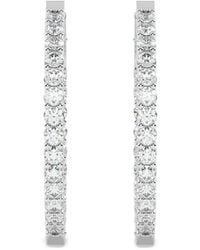Diamond Essentials - Lab-Grown Diamond Oval Hoop Earrings - Lyst