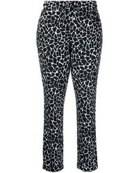 Liu Jo - Giraffe-print Cropped Trousers - Lyst