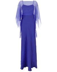 Alberta Ferretti - レイヤード ベルテッド ドレス - Lyst