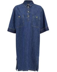Valentino Garavani - Vestido camisero con detalle de bolsillo - Lyst