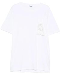 Moschino - Lace-Up Pocket T-Shirt - Lyst