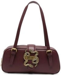 Just Cavalli - Snake-Plaque Faux-Leather Shoulder Bag - Lyst