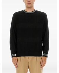 Paul Smith - Maglione Con Bordo A Righe - Lyst