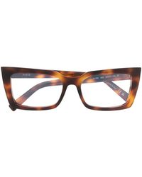 Saint Laurent - Tortoiseshell Square Glass Frames - Lyst