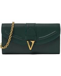 Versace - V-Logo Leather Wallet - Lyst