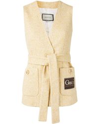 Gucci Tweed Gilet - Geel