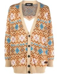 DSquared² - Vest Met Geometrische Print - Lyst