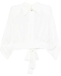 Elisabetta Franchi - Blouse À Dos Ouvert - Lyst